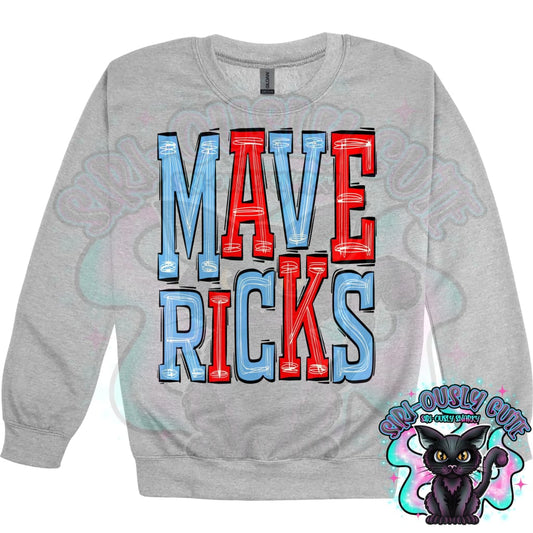 Sporty Mavericks - Red Light Blue Mascot
