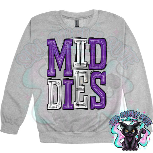 Sporty Middies - Purple White Mascot