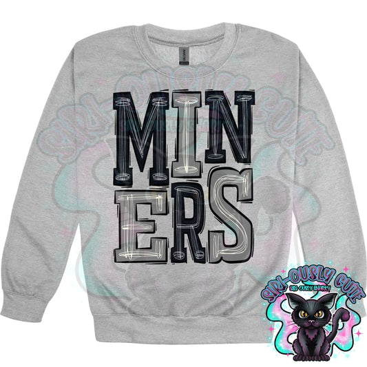 Sporty Miners - Black Gray Mascot