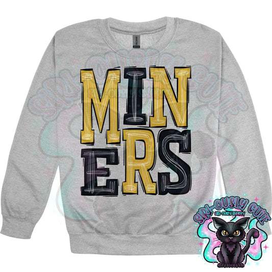 Sporty Miners - Yellow Gold Black Mascot
