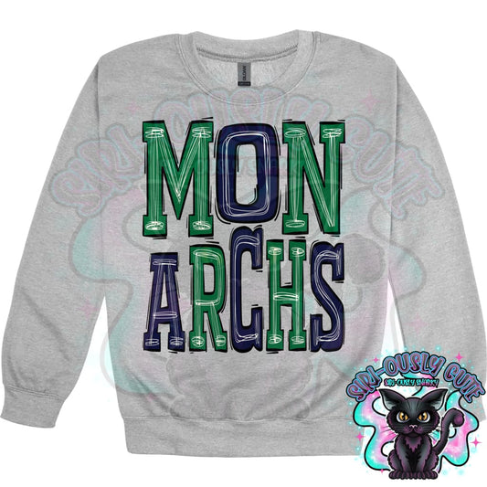 Sporty Monarchs - Navy Kelly Mascot