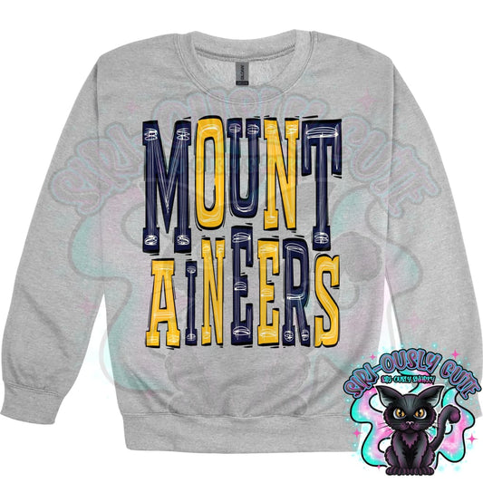 Sporty Mountaineers - Navy Yellow Gold Mascot