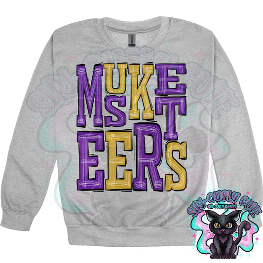 Sporty Musketeers - Purple Gold Mascot