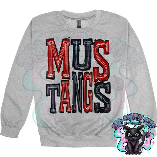 Sporty Mustangs - Crimson Black Mascot