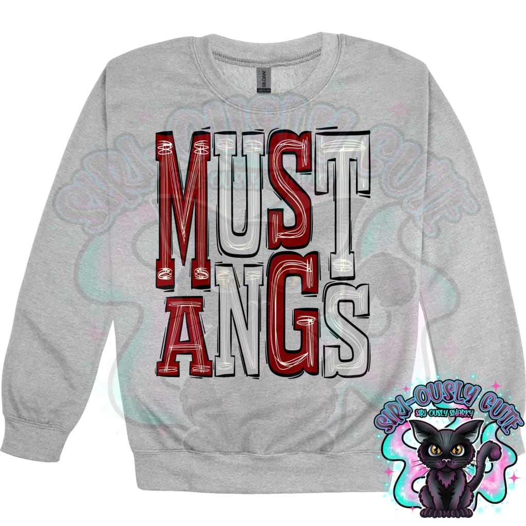 Sporty Mustangs - Maroon Silver Mascot