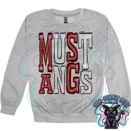 Sporty Mustangs - Maroon Silver Mascot