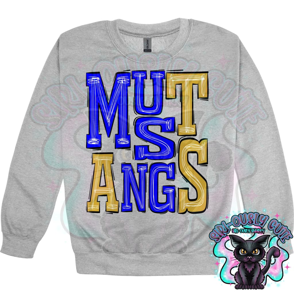 Sporty Mustangs - Royal Gold Mascot