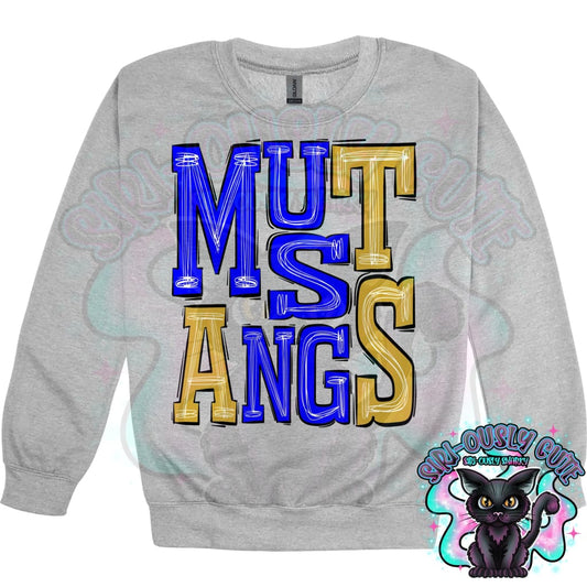 Sporty Mustangs - Royal Gold Mascot