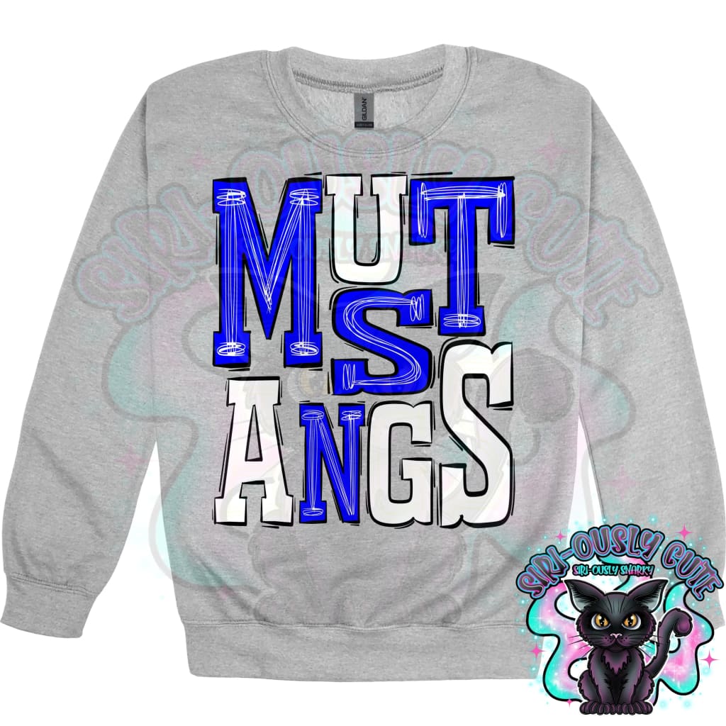 Sporty Mustangs - Royal White Mascot