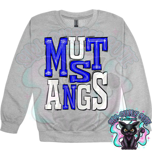 Sporty Mustangs - Royal White Mascot