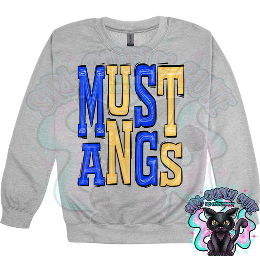 Sporty Mustangs - Royal Yellow Mascot