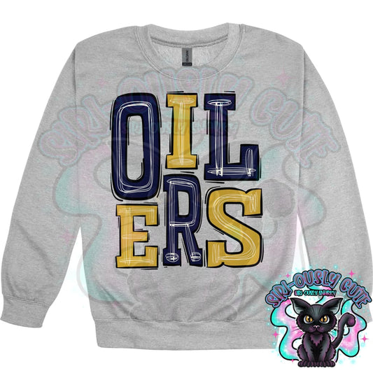 Sporty Oilers - Navy Gold 2 Mascot