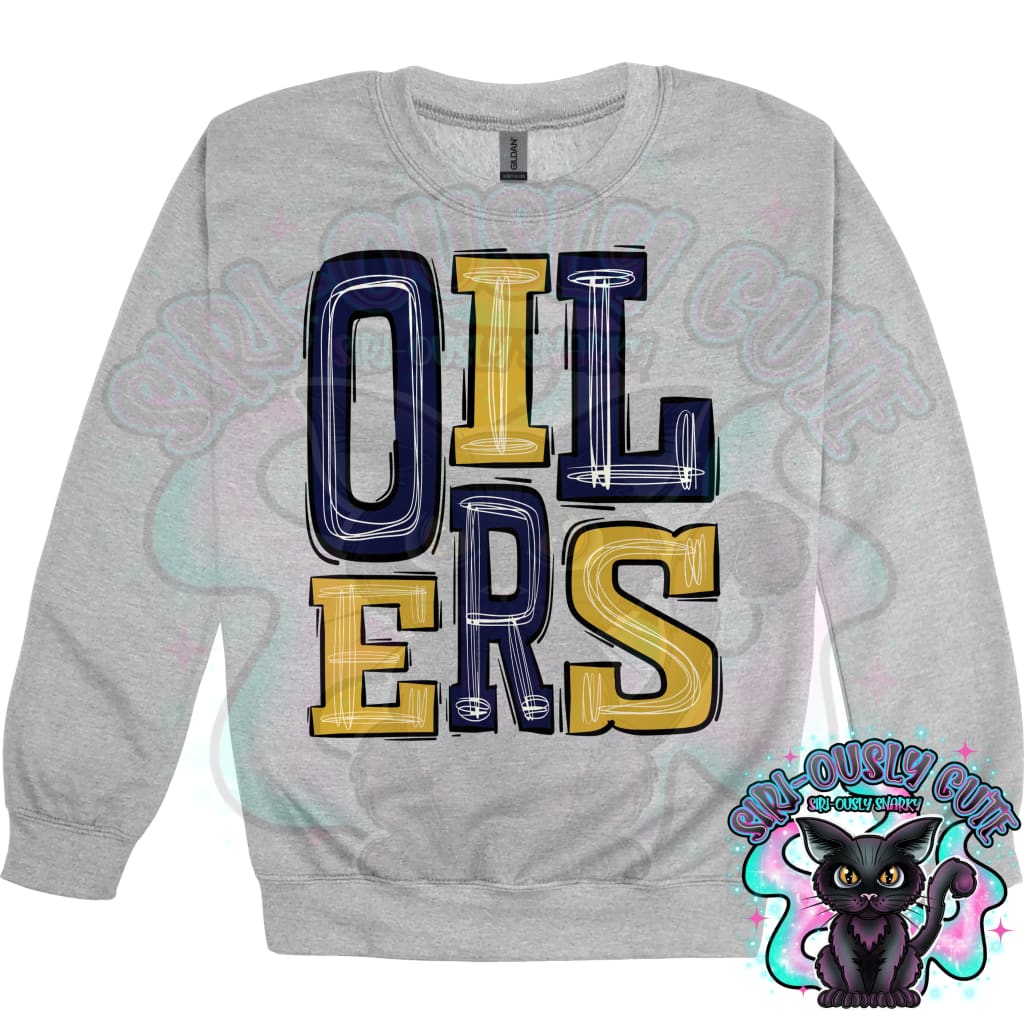 Sporty Oilers - Navy Gold Mascot
