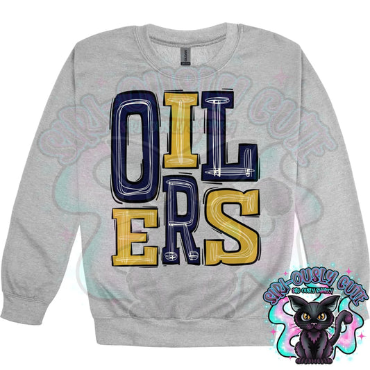 Sporty Oilers - Navy Gold Mascot