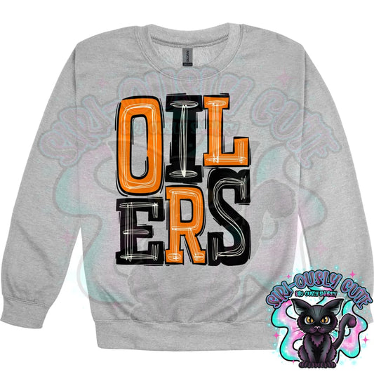 Sporty Oilers - Orange Black Mascot