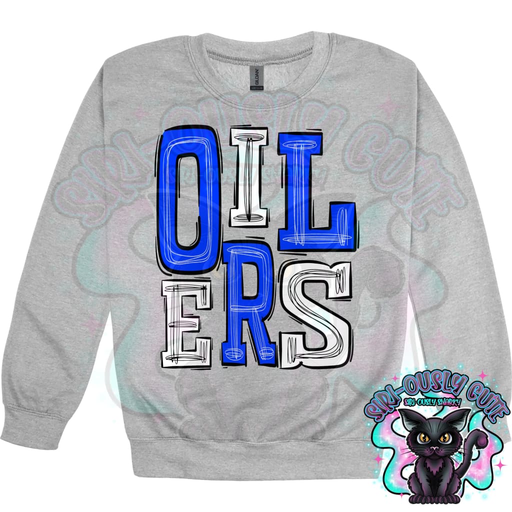 Sporty Oilers - Royal Blue White Mascot