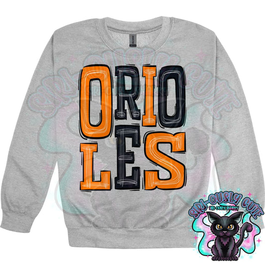 Sporty Orioles - Orange Black Mascot