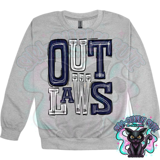 Sporty Outlaws - Navy White Mascot