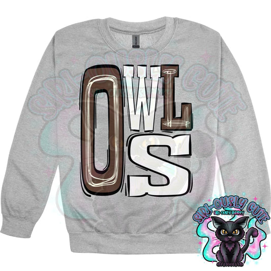 Sporty Owls - Brown White Mascot