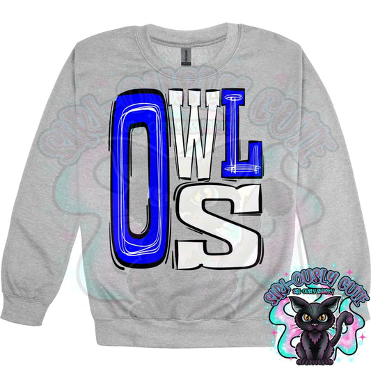 Sporty Owls - Royal White Mascot