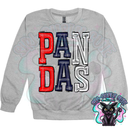 Sporty Pandas - Red White Mascot