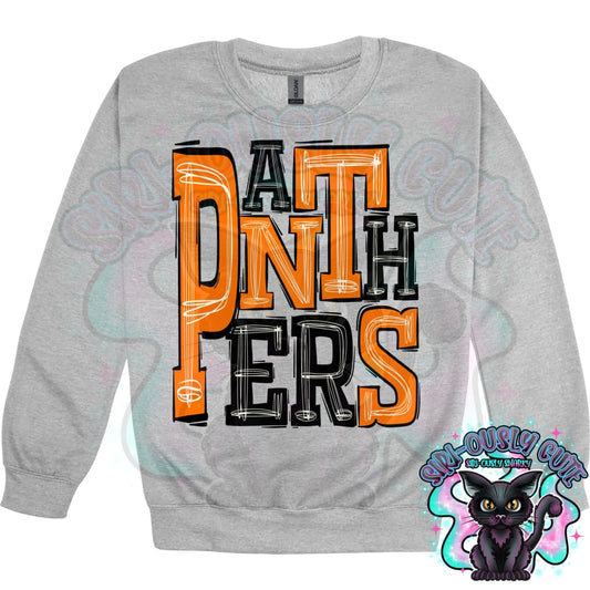 Sporty Panthers - Black Orange Mascot