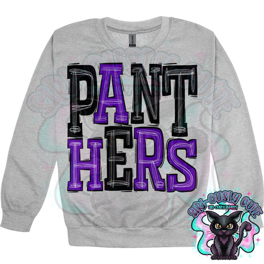 Sporty Panthers - Black Purple Mascot