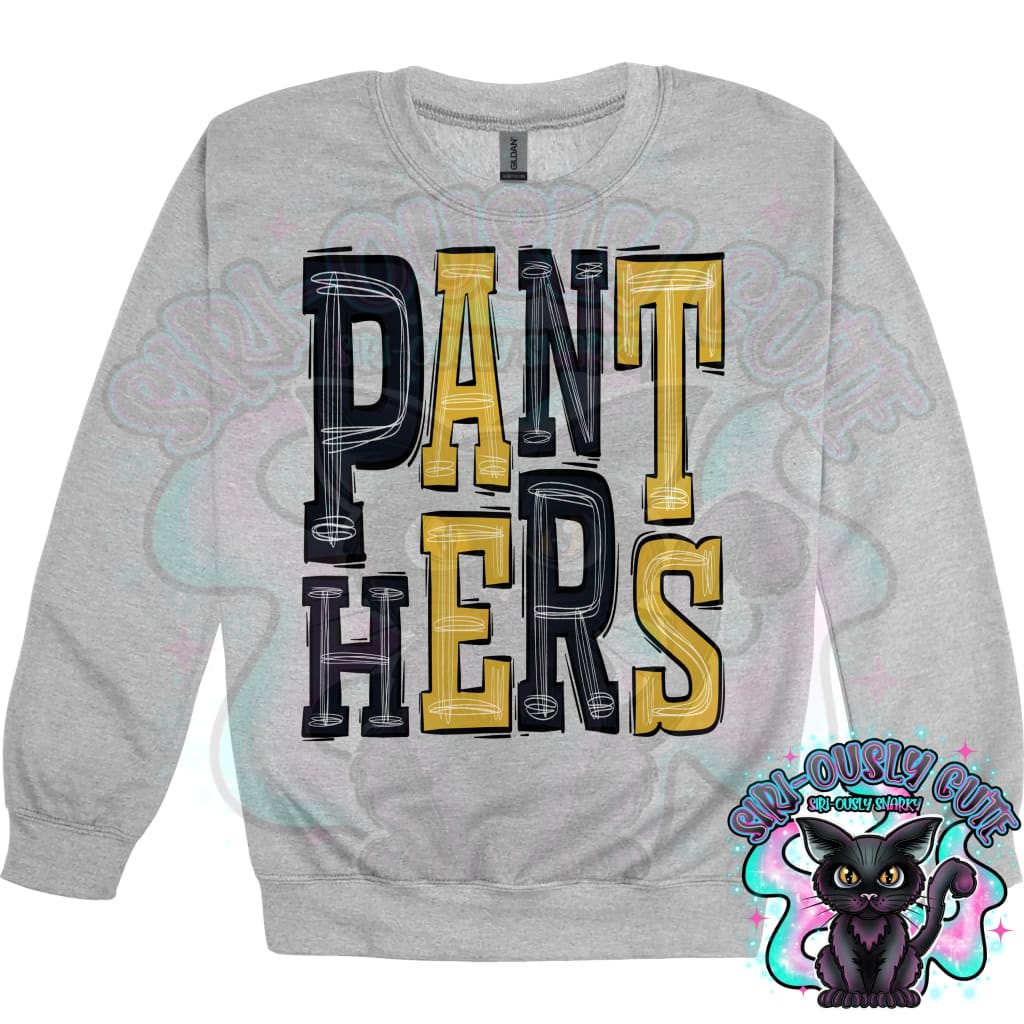 Sporty Panthers - Black Vegas Gold Mascot