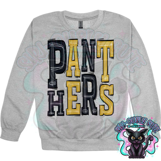 Sporty Panthers - Black Vegas Gold Mascot