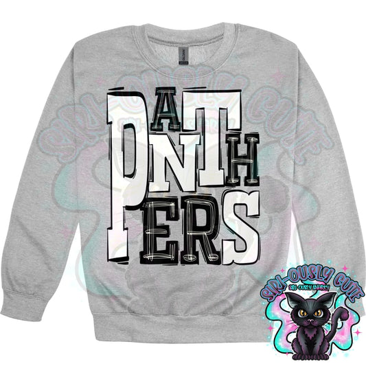 Sporty Panthers - Black White Mascot
