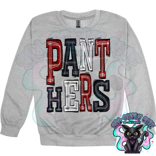 Sporty Panthers - Maroon Black White Mascot