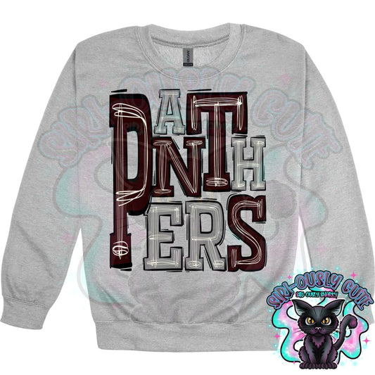 Sporty Panthers - Maroon Gray Mascot