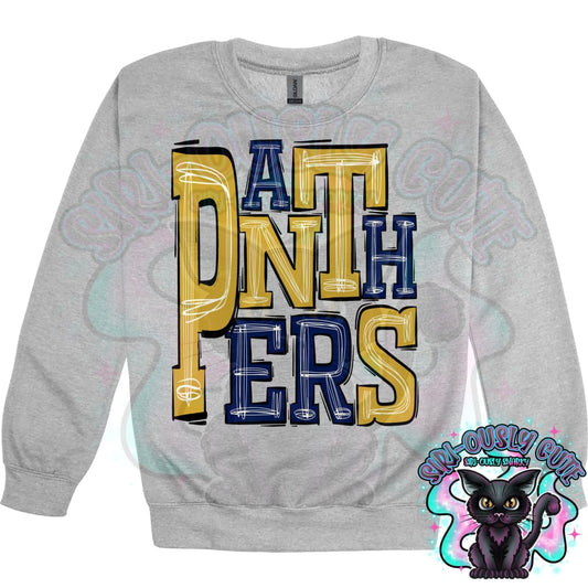 Sporty Panthers - Navy Gold Mascot