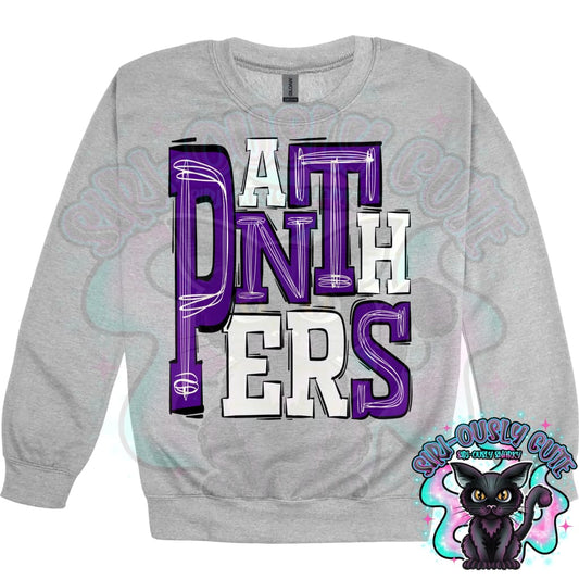 Sporty Panthers - Purple White Mascot