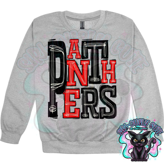 Sporty Panthers - Red Black Mascot