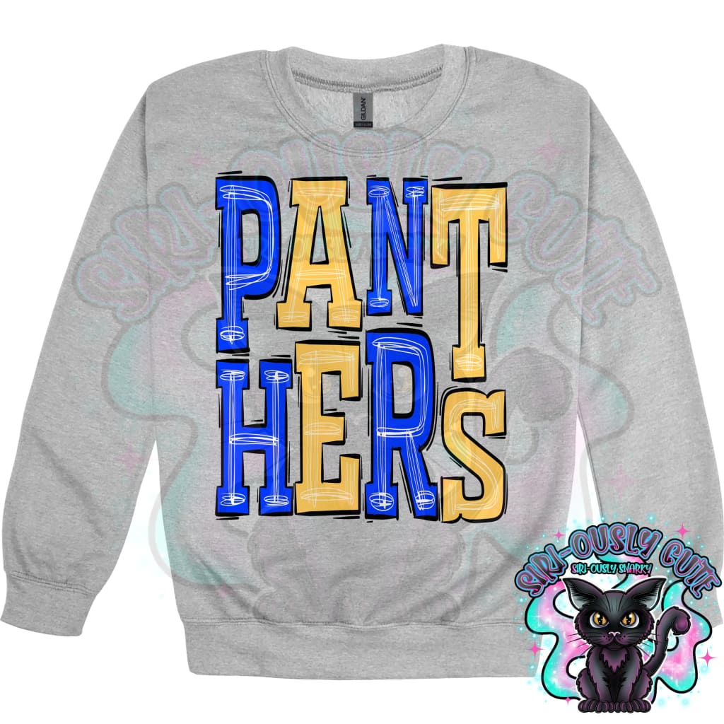 Sporty Panthers - Royal Blue Yellow Mascot
