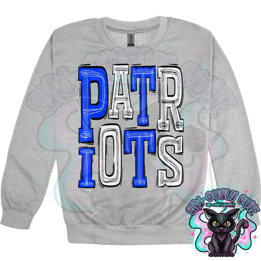 Sporty Patriots - Blue White Mascot