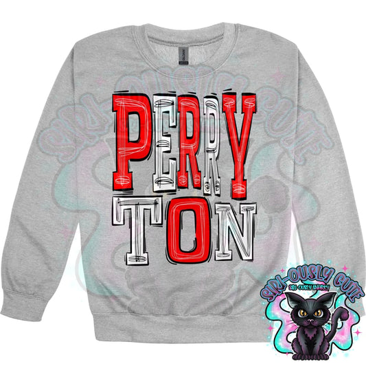 Sporty Perryton - Red White Mascot
