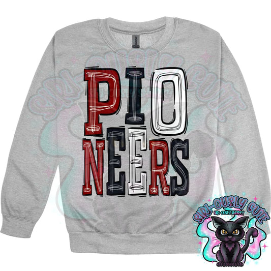 Sporty Pioneers - Maroon Black White Mascot