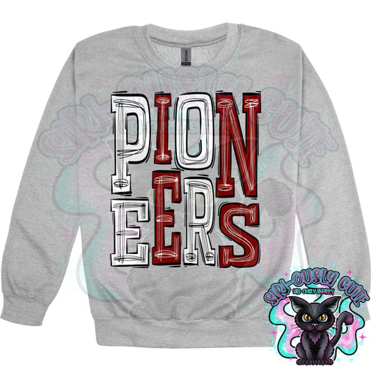 Sporty Pioneers - White Black Maroon Mascot