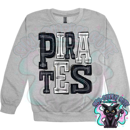 Sporty Pirates - Black White Mascot