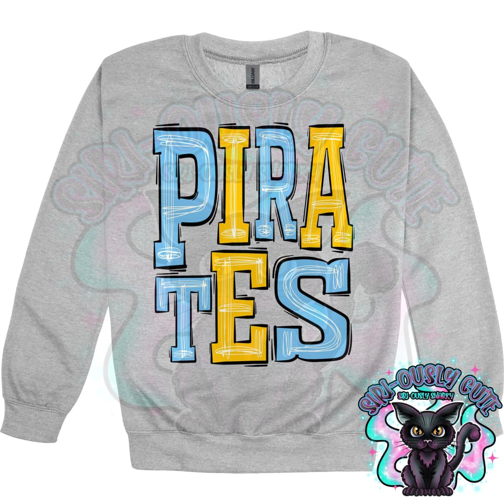Sporty Pirates - Columbia Blue Yellow Mascot