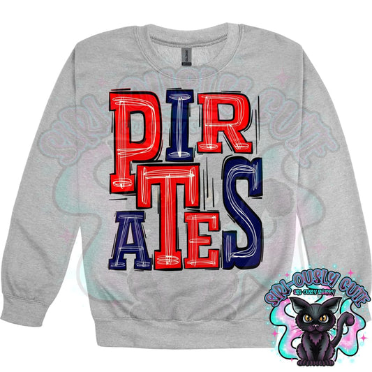 Sporty Pirates - Navy Red Mascot