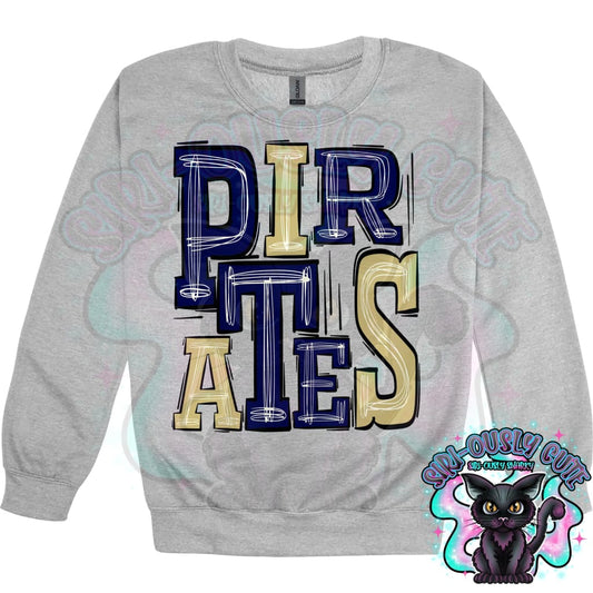 Sporty Pirates - Navy Vegas Gold Mascot