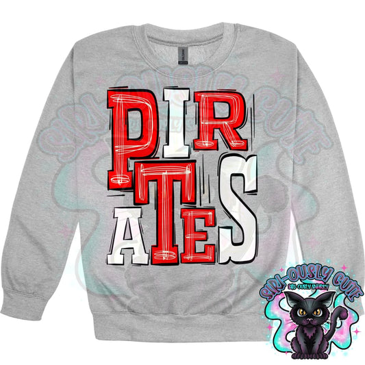 Sporty Pirates - Red White Mascot