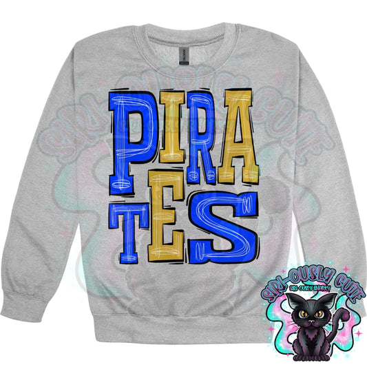 Sporty Pirates - Royal Blue Old Gold Mascot