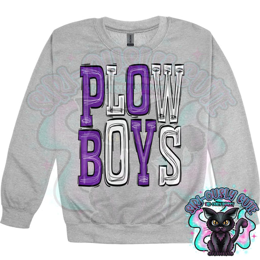 Sporty Plowboys - Purple White Mascot