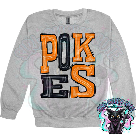 Sporty Pokes - Orange Black Mascot