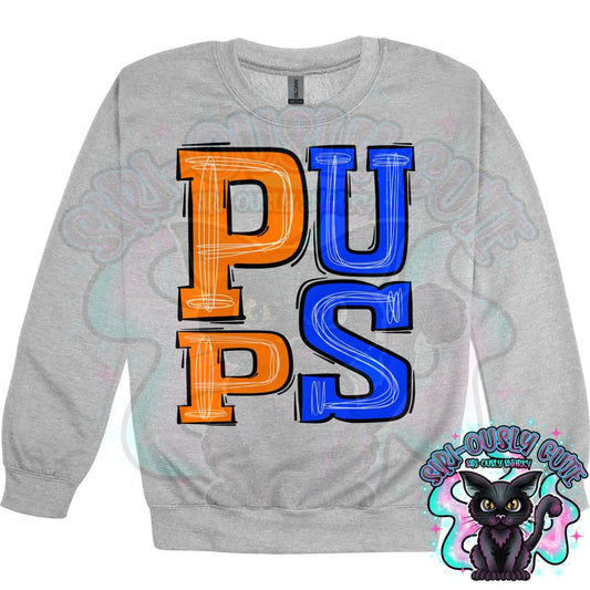 Sporty Pups - Orange Blue Mascot