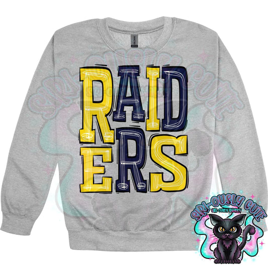 Sporty Raiders - Bright Yellow Navy Mascot